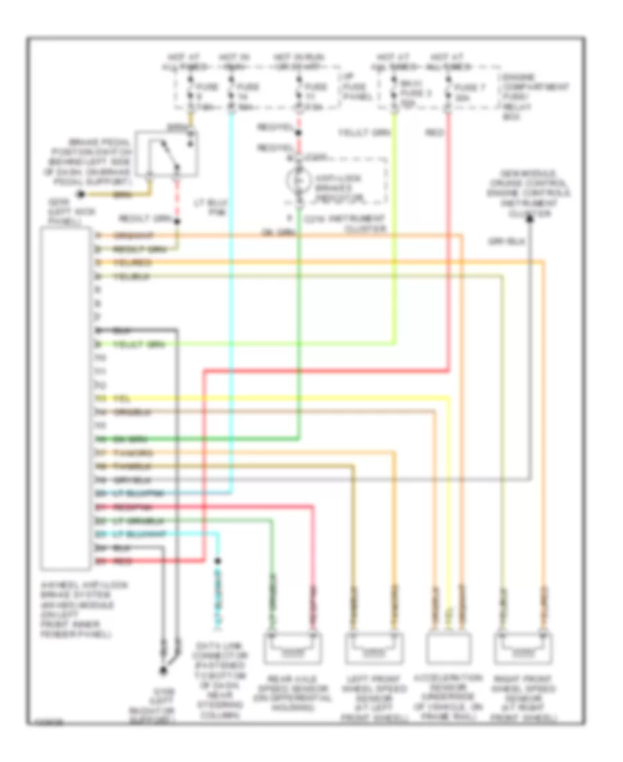 All Wheel ABS Wiring Diagram for Mazda BSE 2000 3000