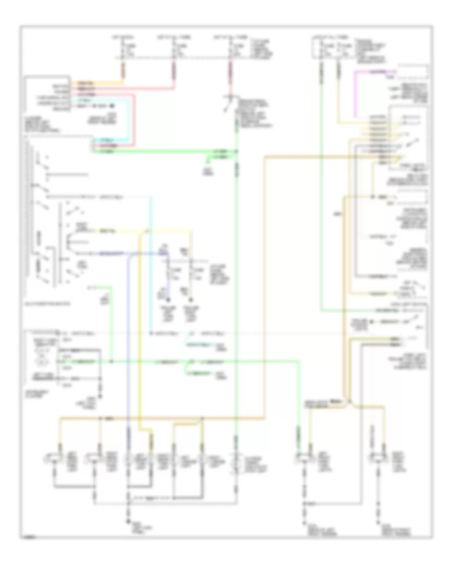 Exterior Lamps Wiring Diagram with Keyless Entry for Mazda BSE 2000 3000