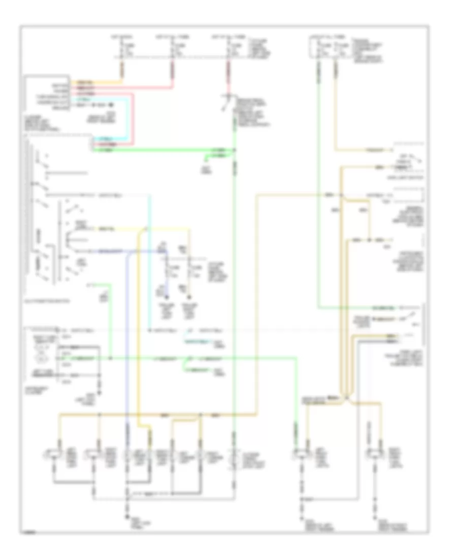 Exterior Lamps Wiring Diagram without Keyless Entry for Mazda BSE 2000 3000