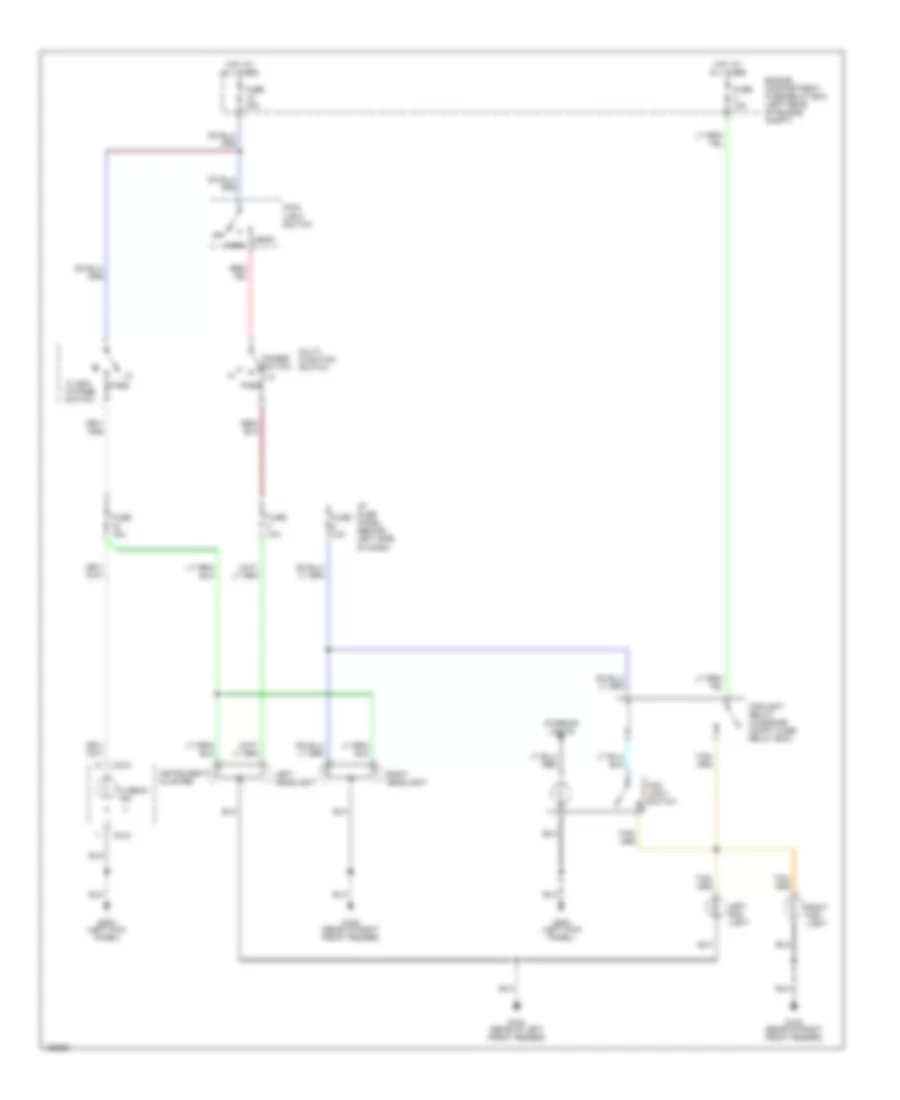 Headlight Wiring Diagram, without DRL for Mazda B3000 SE 2000