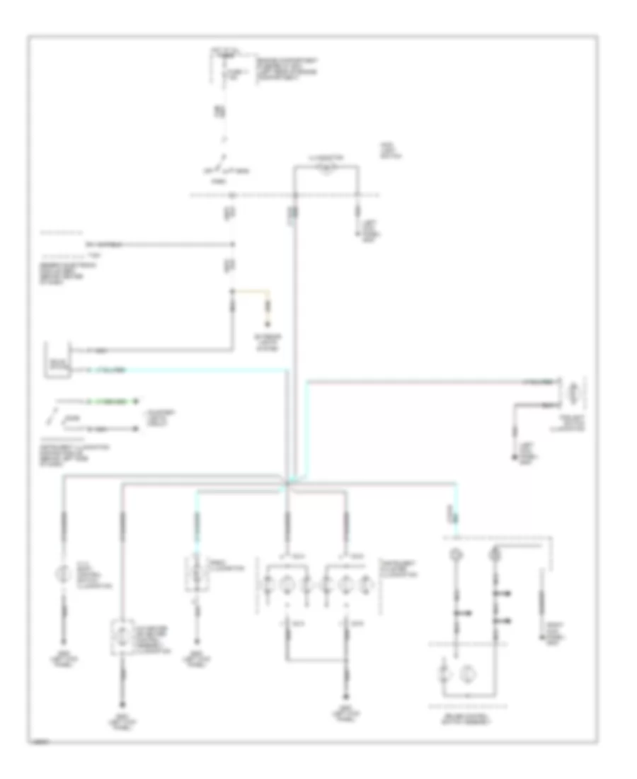 Instrument Illumination Wiring Diagram, without RemoteKeyless Entry for Mazda B3000 SE 2000