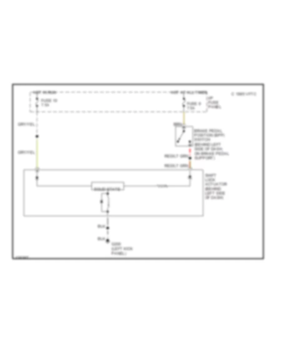 Shift Interlock Wiring Diagram for Mazda B3000 SE 2000