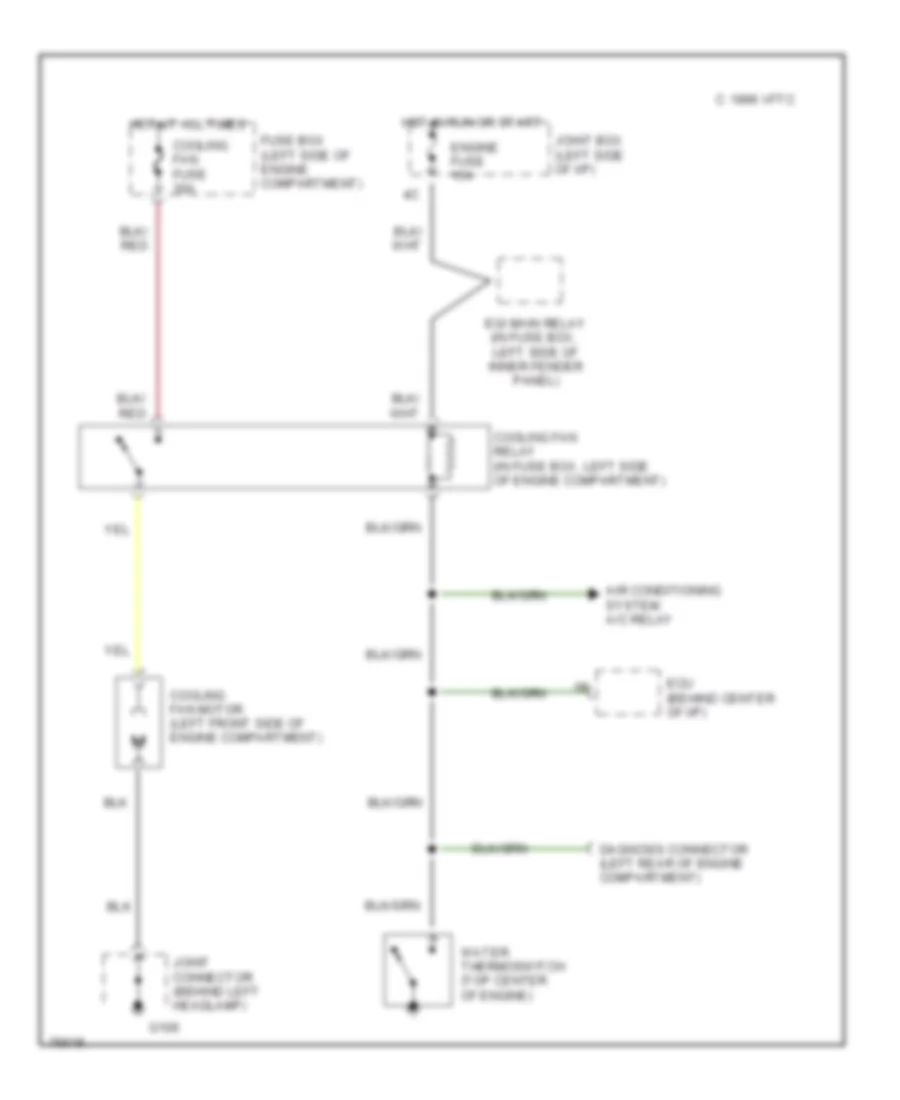 Cooling Fan Wiring Diagram M T for Mazda Protege LX 1993