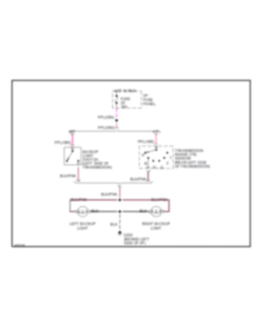 Back up Lamps Wiring Diagram for Mazda BSE 1997 4000