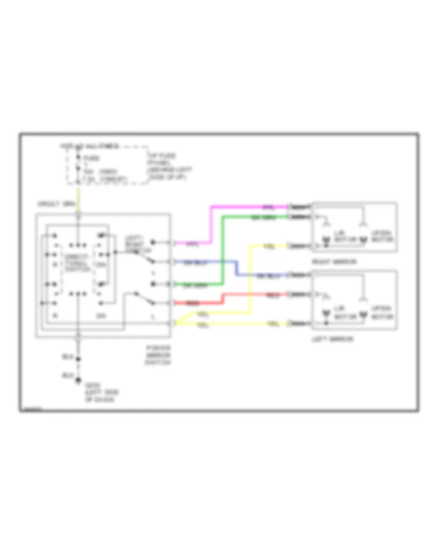 Power Mirror Wiring Diagram for Mazda BSE 1997 4000