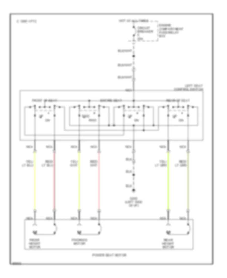 Power Seats Wiring Diagram for Mazda BSE 1997 4000