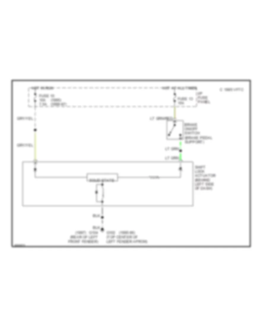 Shift Interlock Wiring Diagram for Mazda BSE 1997 4000