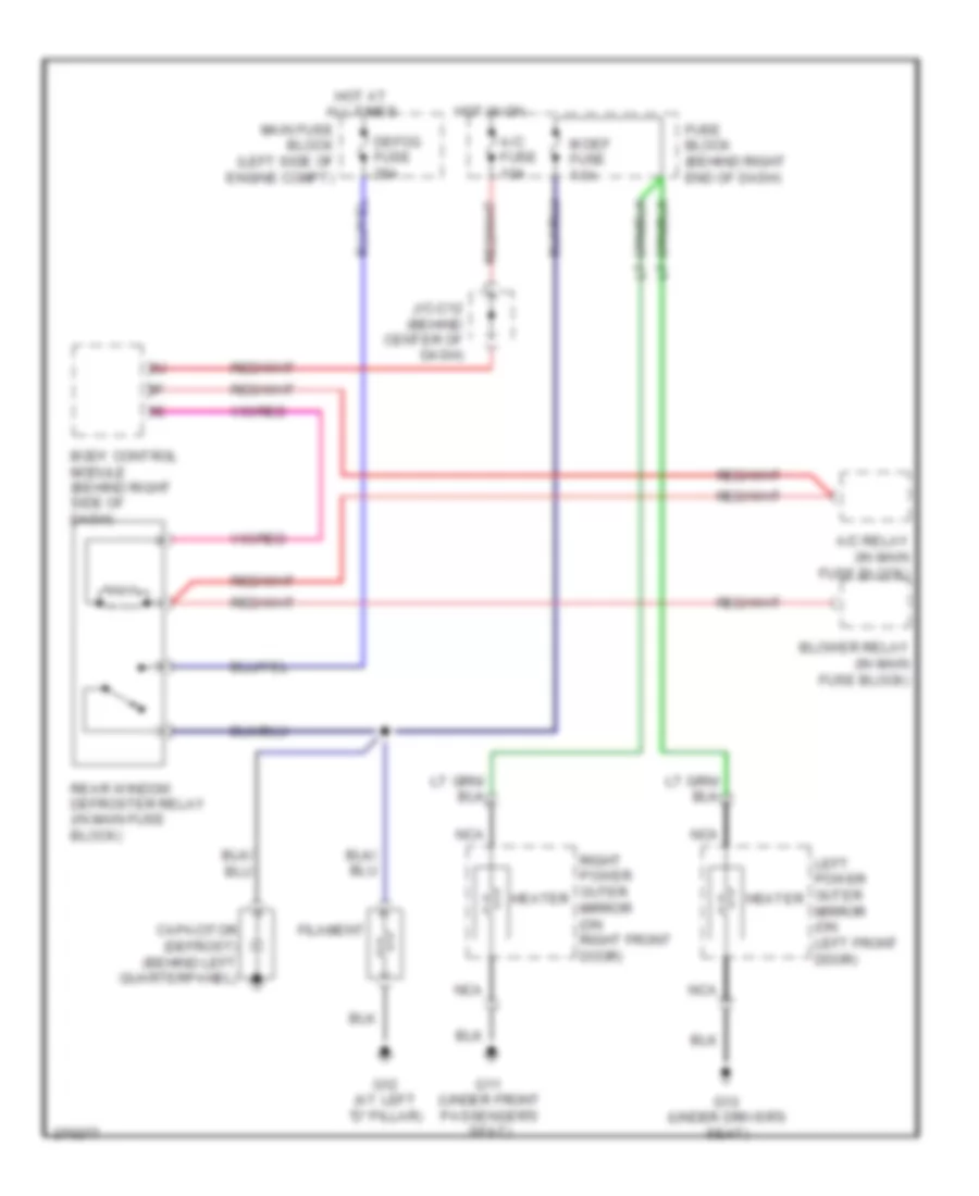 Defoggers Wiring Diagram for Mazda 5 Touring 2007