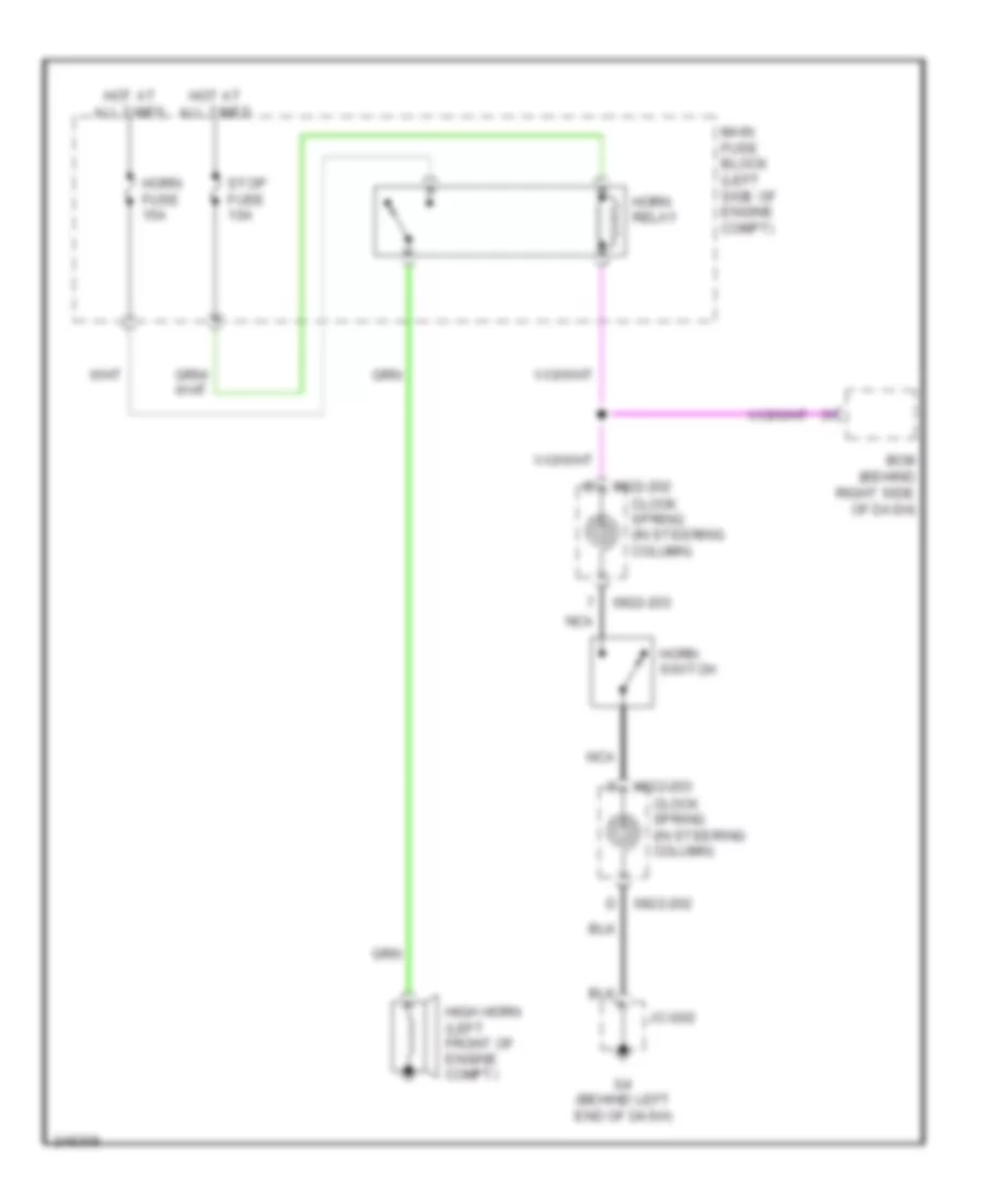 Horn Wiring Diagram for Mazda 5 Touring 2007