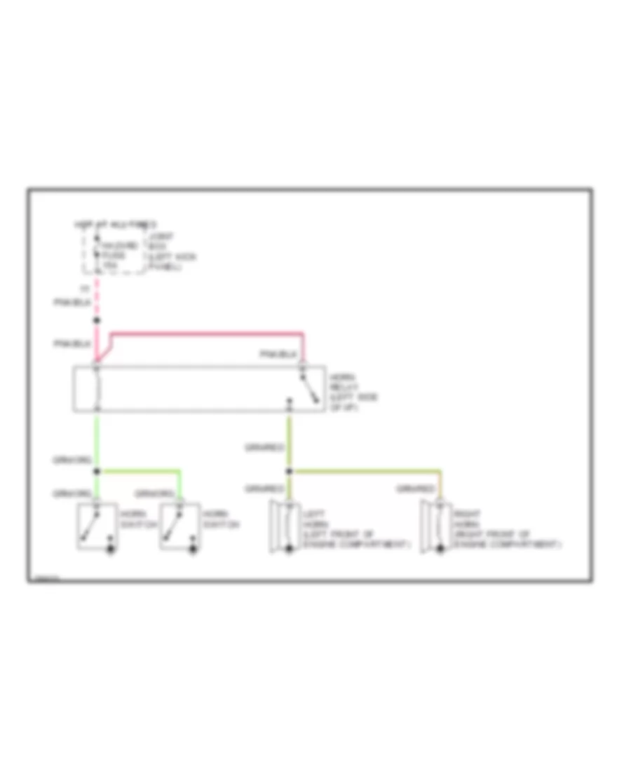 Horn Wiring Diagram for Mazda RX-7 1993