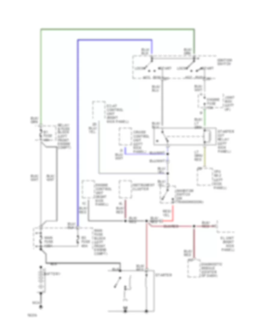 Starting Wiring Diagram A T for Mazda RX 7 1993