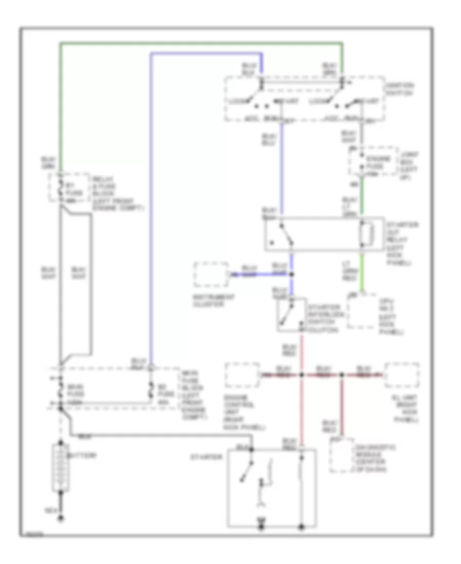 Starting Wiring Diagram M T for Mazda RX 7 1993