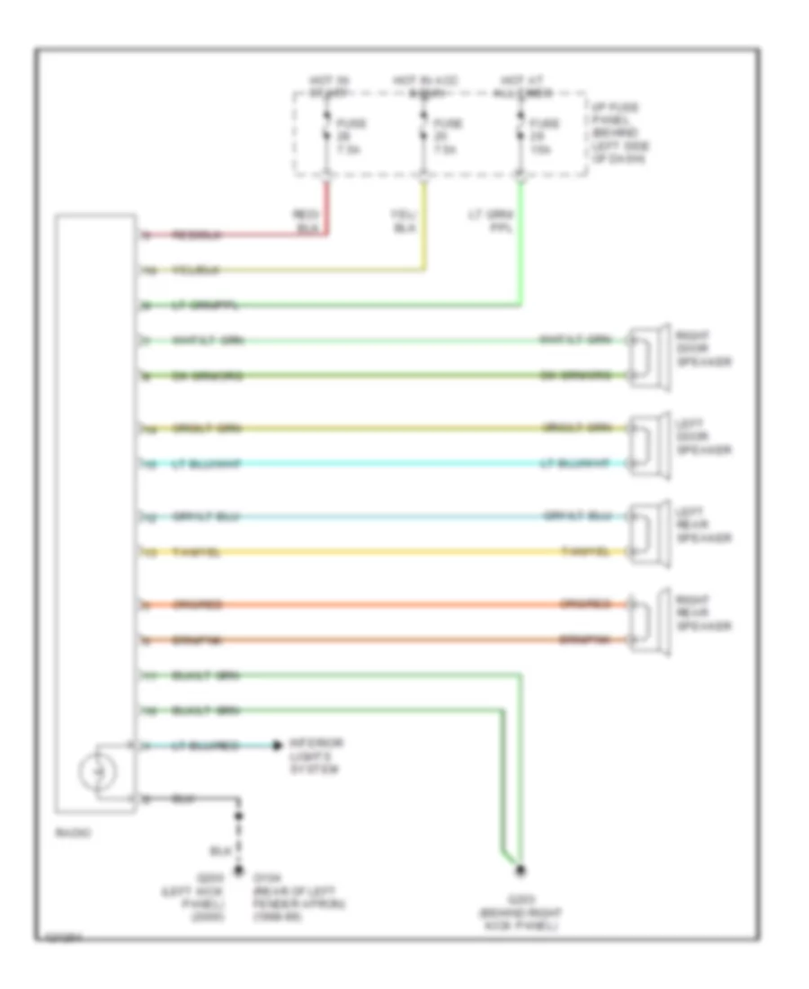 Radio Wiring Diagrams for Mazda B3000 SX 2000