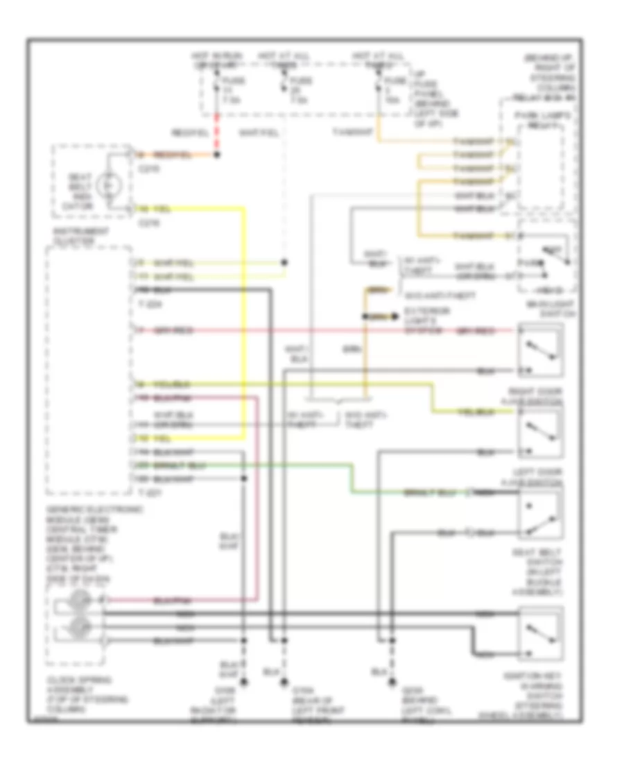 Warning System Wiring Diagrams for Mazda B4000 SE 1997