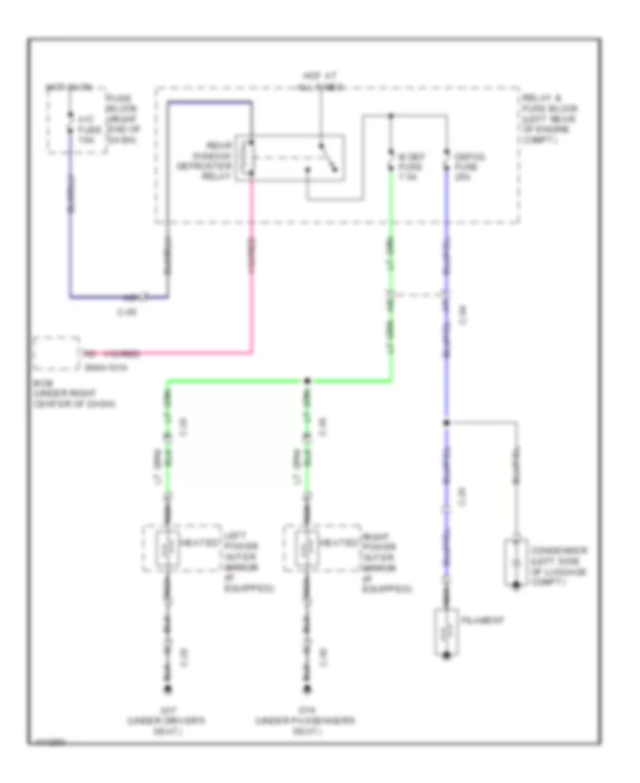 Defoggers Wiring Diagram for Mazda 5 Grand Touring 2013