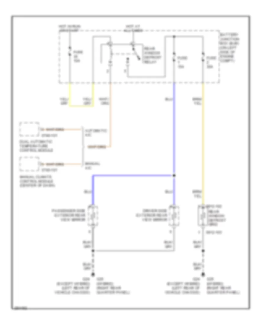 Defoggers Wiring Diagram for Mazda Tribute i Touring 2008
