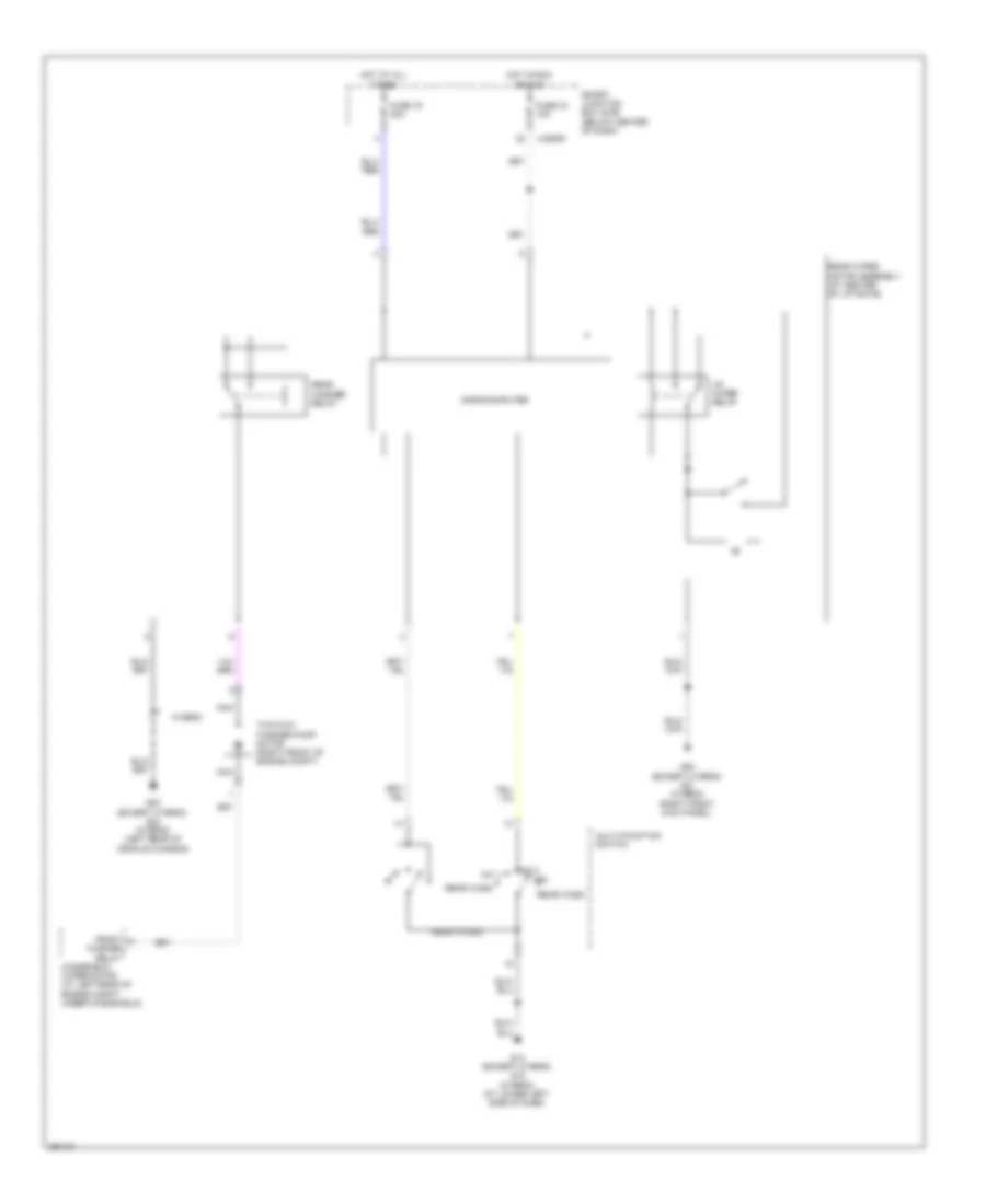 Электросхема заднего стеклоочистителя дворника и омывателя для Mazda Tribute i Touring 2008