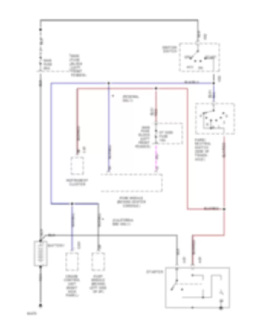 Starting Wiring Diagram A T for Mazda 323 1994