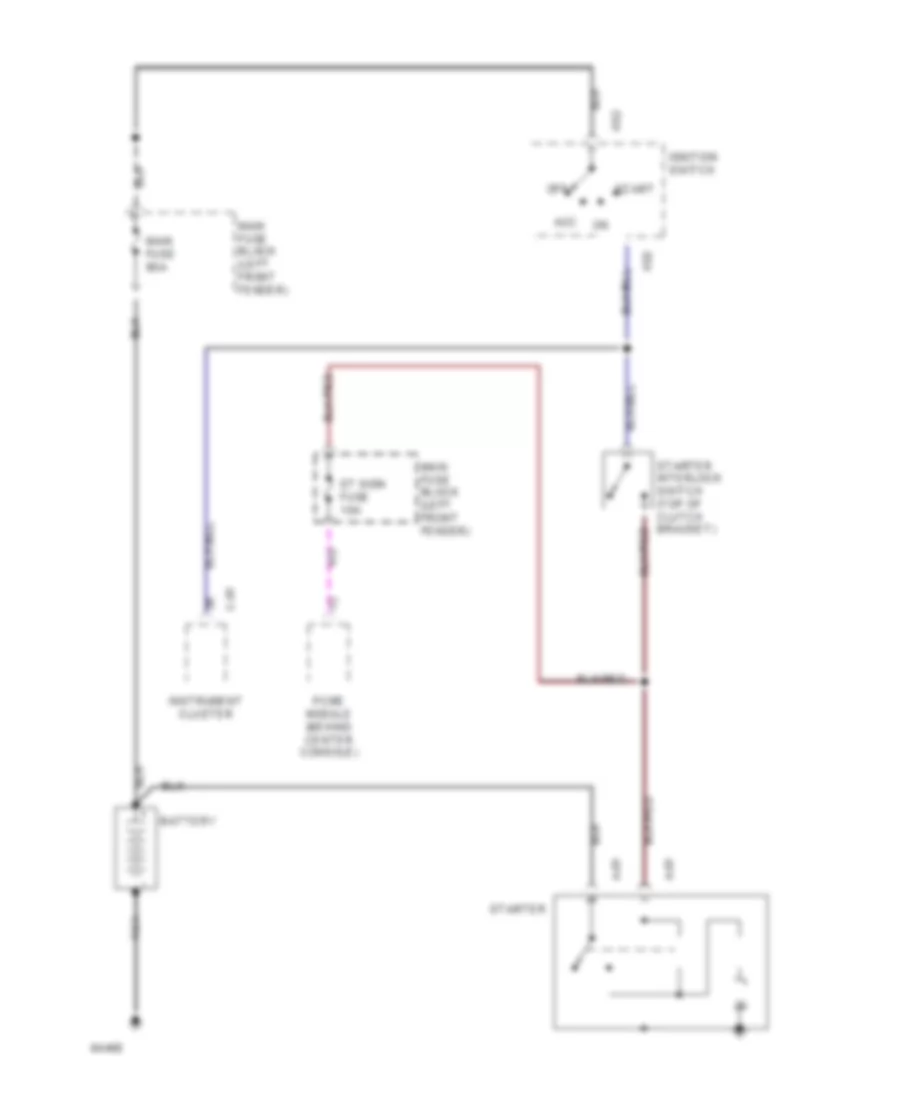 Starting Wiring Diagram, MT for Mazda 323 1994