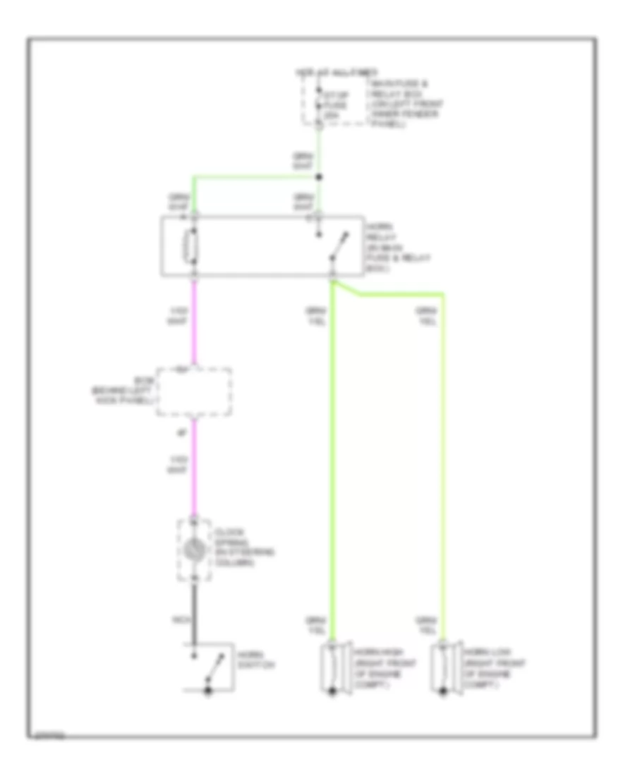 Horn Wiring Diagram for Mazda 6 i 2007