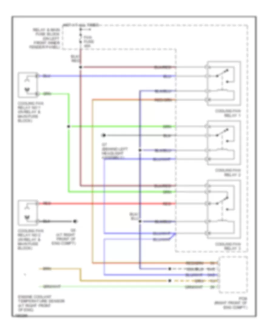 Cooling Fan Wiring Diagram for Mazda RX-8 2004