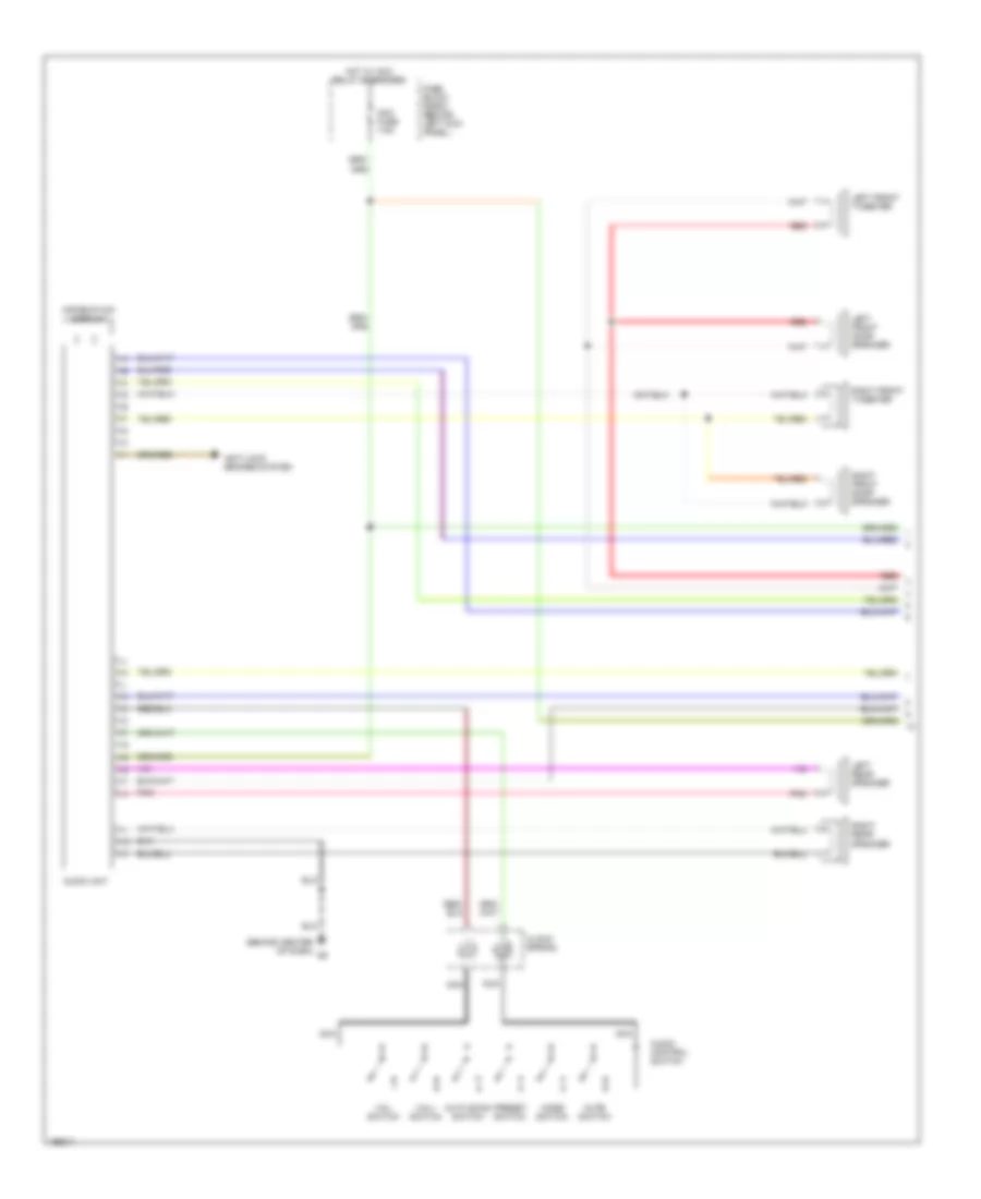 Radio Wiring Diagram, without Bose with Navigation (1 of 2) for Mazda RX-8 2004