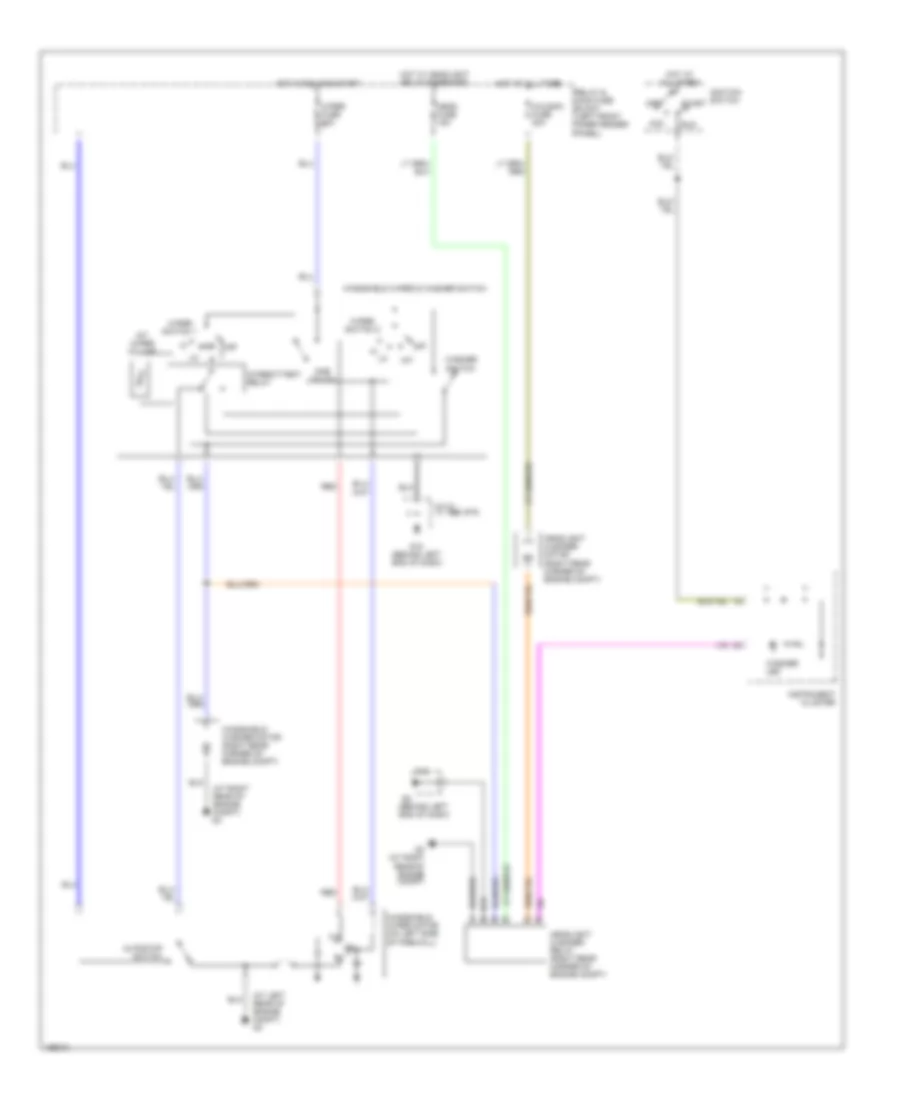 Электросхема стеклоочистителя, дворников и омывателя для Mazda RX-8 2004