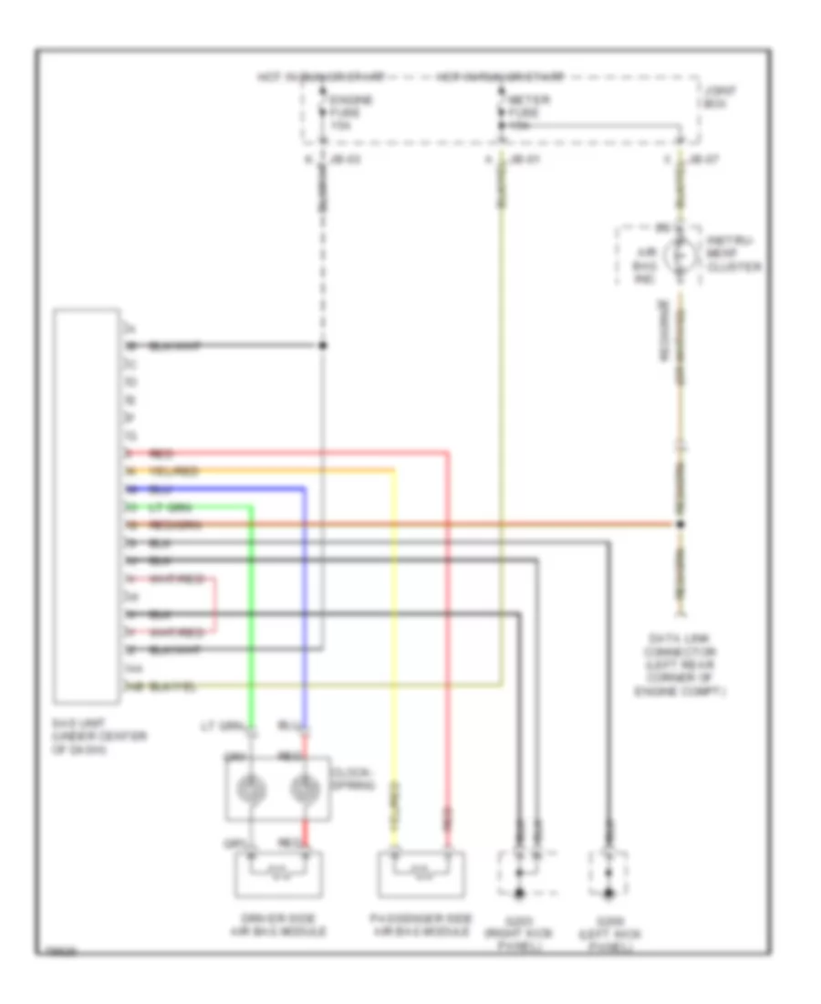 Supplemental Restraint Wiring Diagram for Mazda Millenia 1997