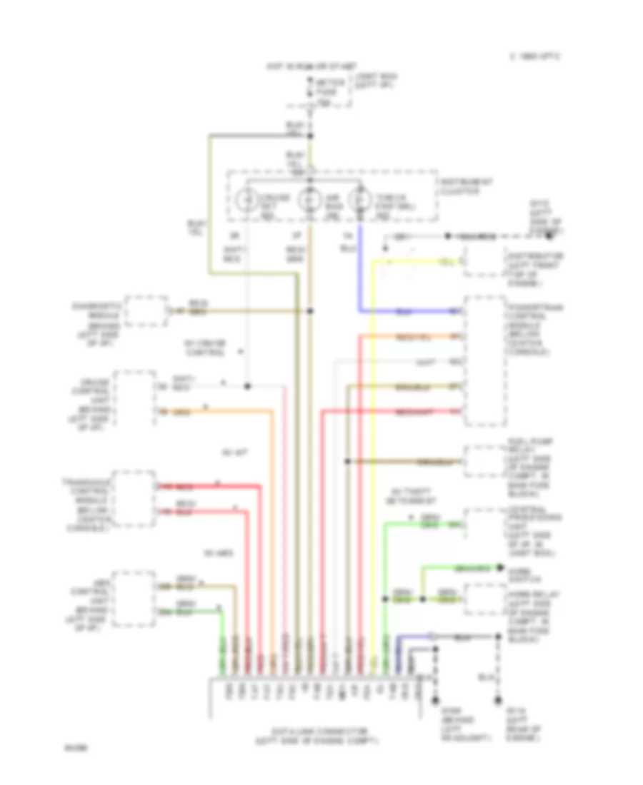 2.5L, Data Link Connector Wiring Diagram for Mazda 626 DX 1994