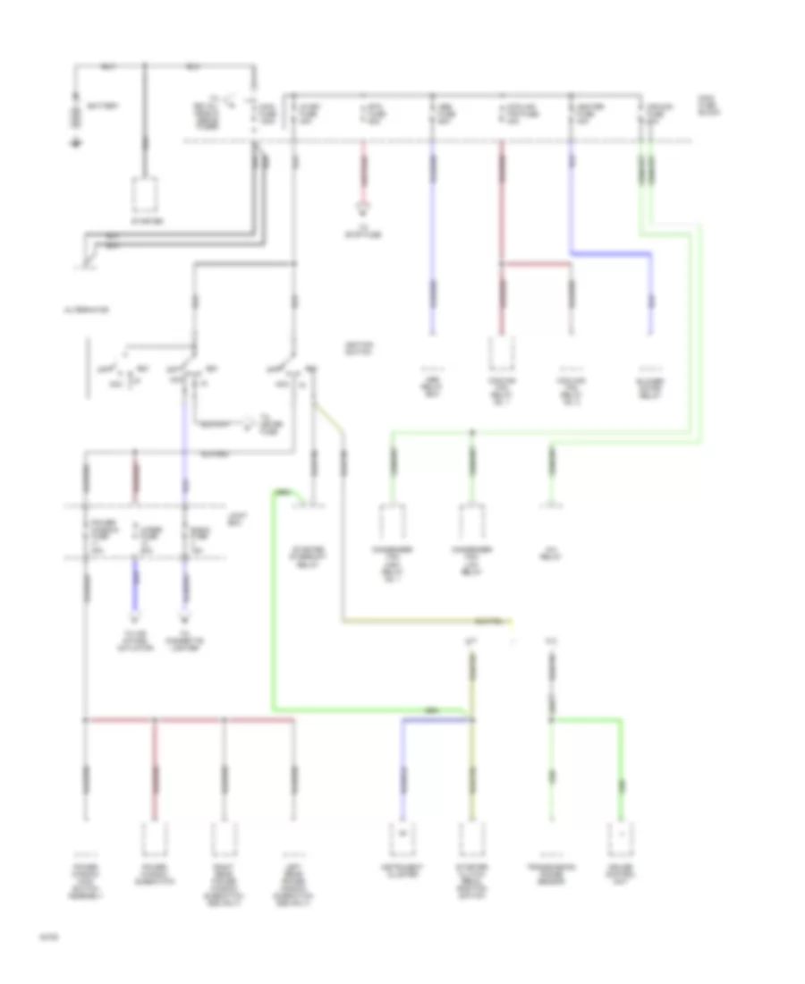 Power Distribution Wiring Diagram 1 of 4 for Mazda 626 DX 1994