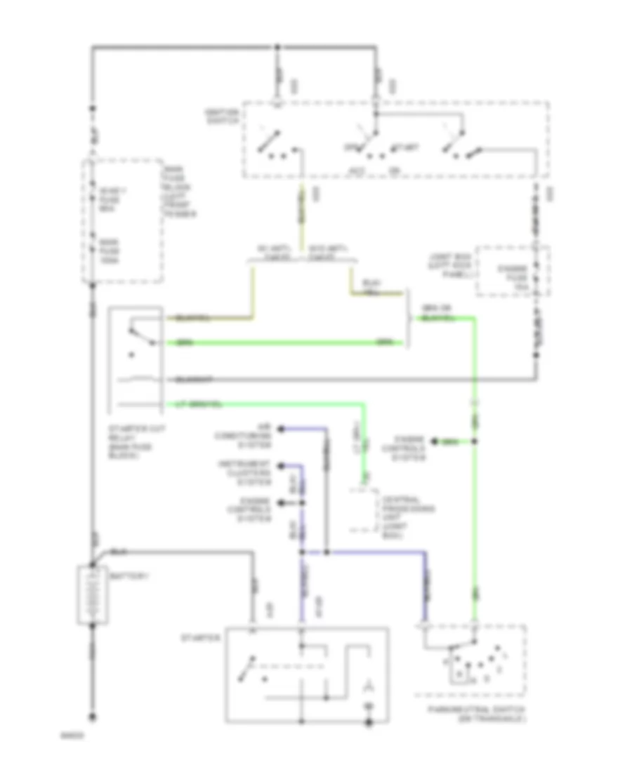 2 5L Starting Wiring Diagram A T for Mazda 626 DX 1994