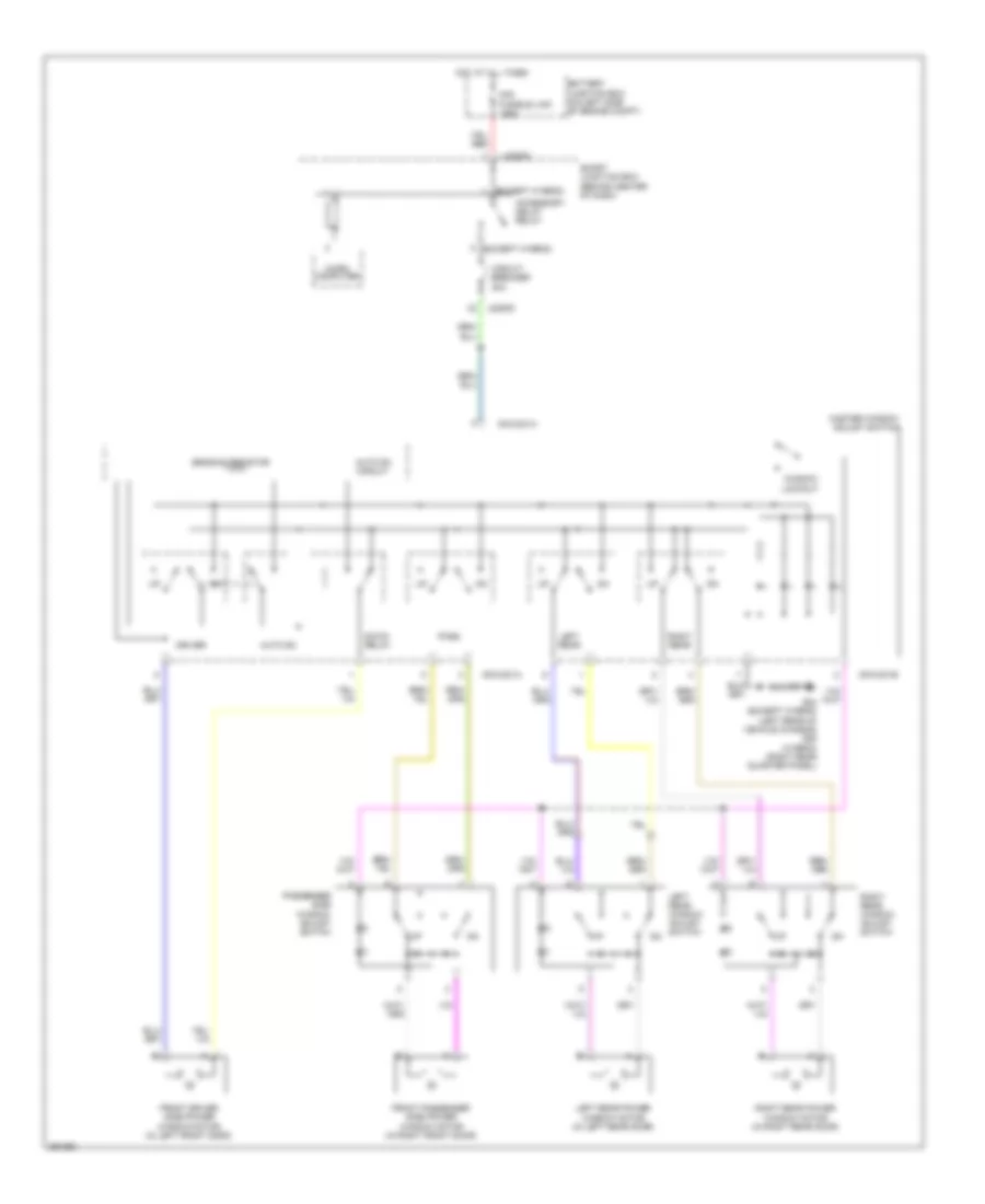 Power Windows Wiring Diagram for Mazda Tribute s Grand Touring 2008