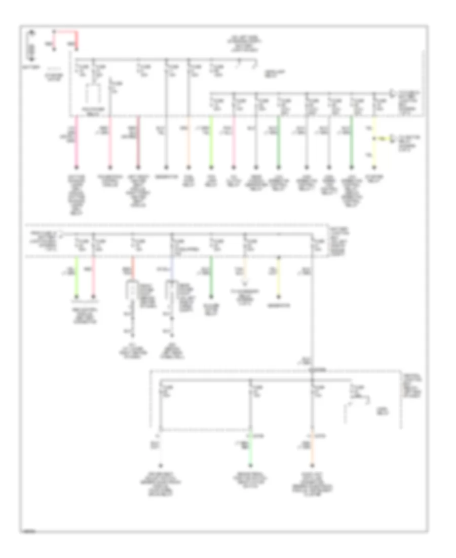 Power Distribution Wiring Diagram 1 of 3 for Mazda Tribute DX 2004