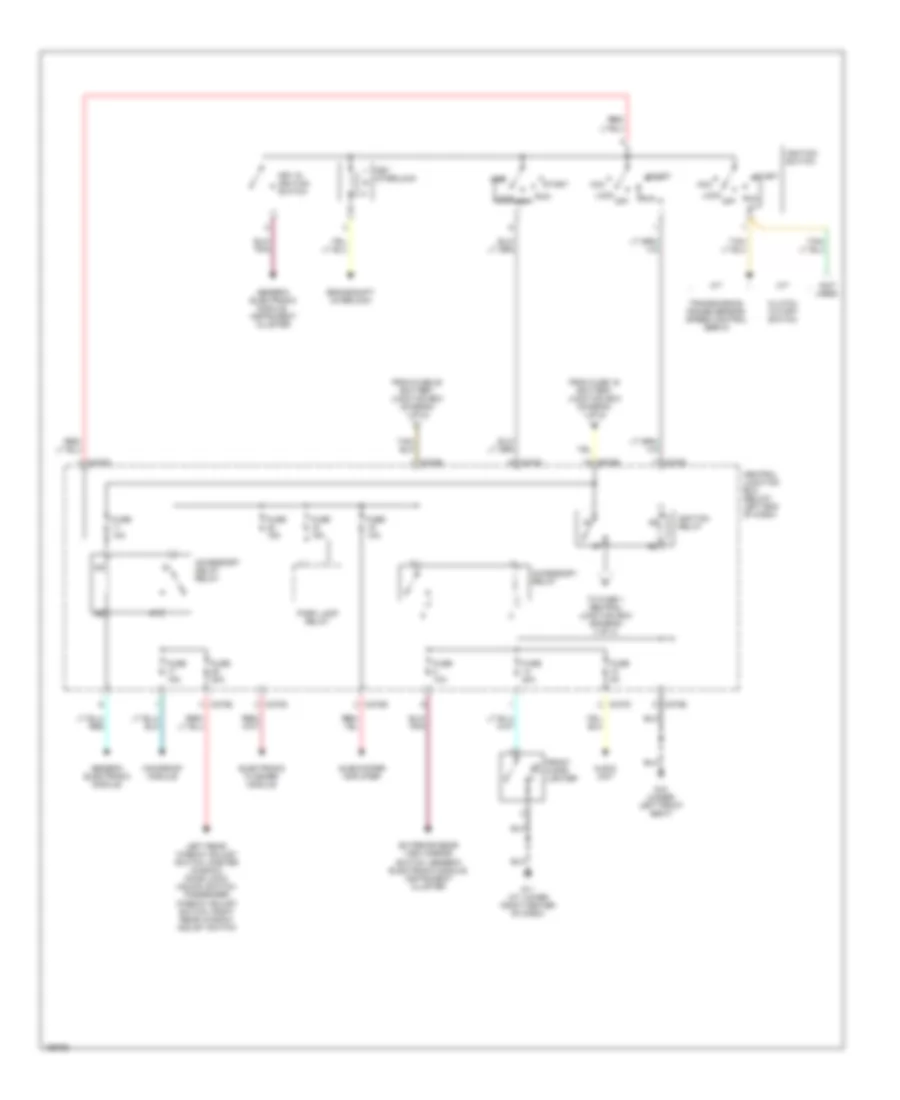 Power Distribution Wiring Diagram (2 of 3) for Mazda Tribute DX 2004