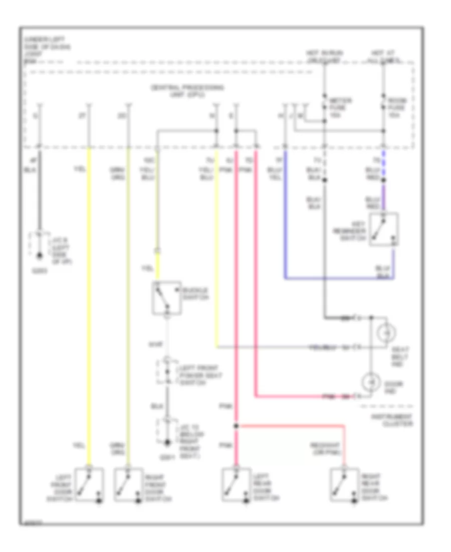 Warning System Wiring Diagrams for Mazda Millenia L 1997