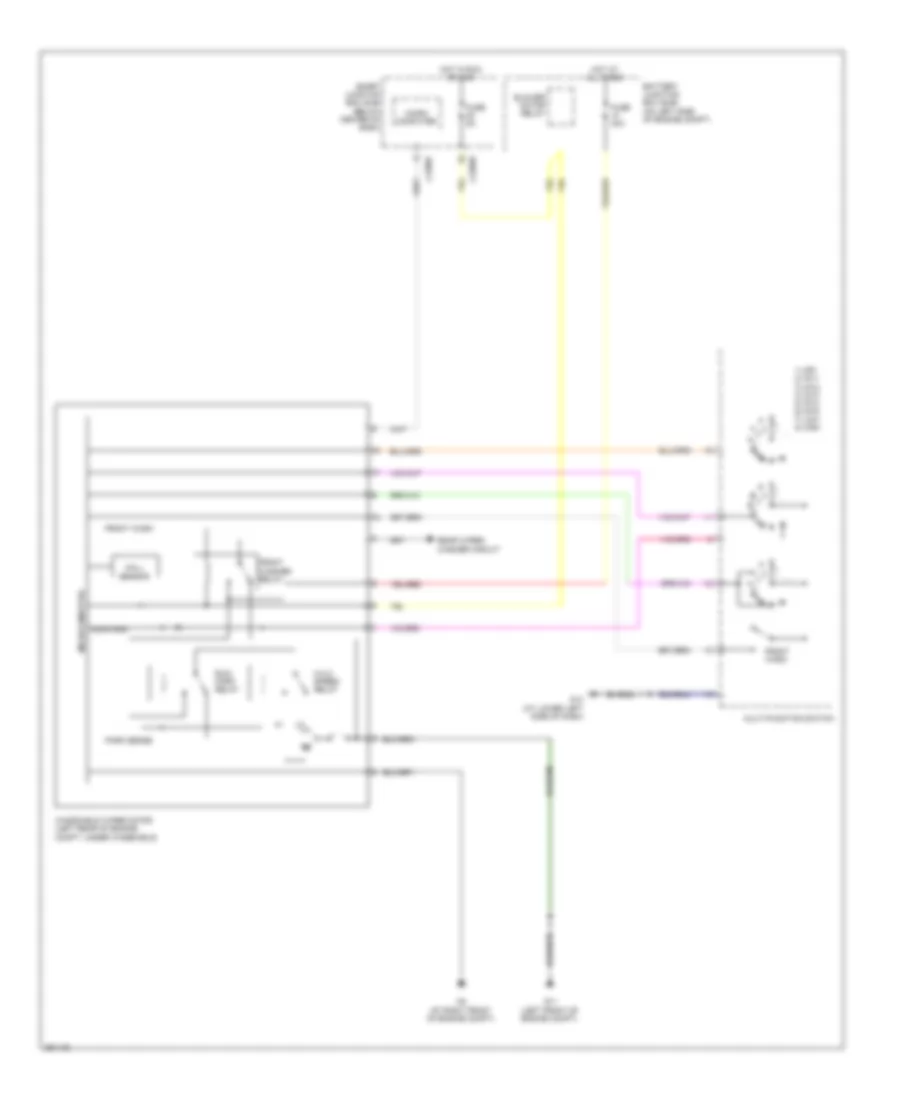 Электросхема передних стеклоочистителей дворников и омывателя лобового стекла, Кроме Гибрида для Mazda Tribute s Sport 2008