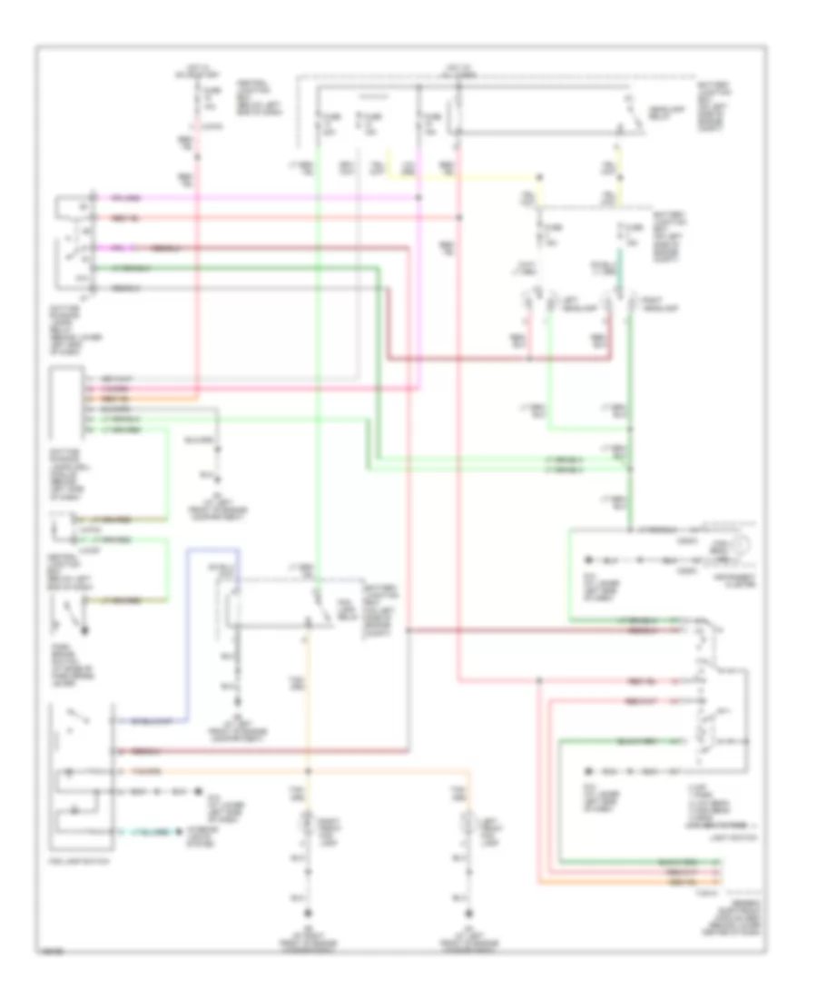 Headlights Wiring Diagram with DRL for Mazda Tribute ES 2004