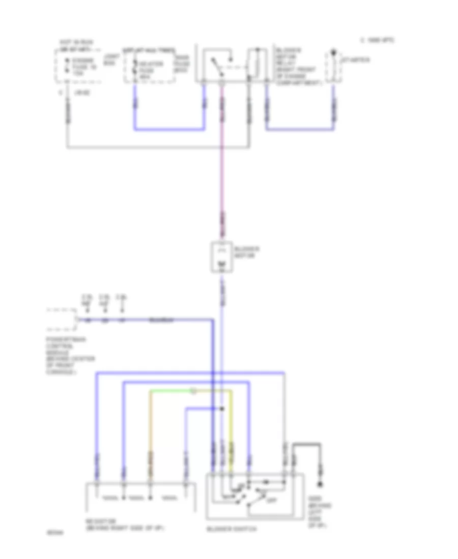 Heater Wiring Diagram for Mazda 626 LX 1994