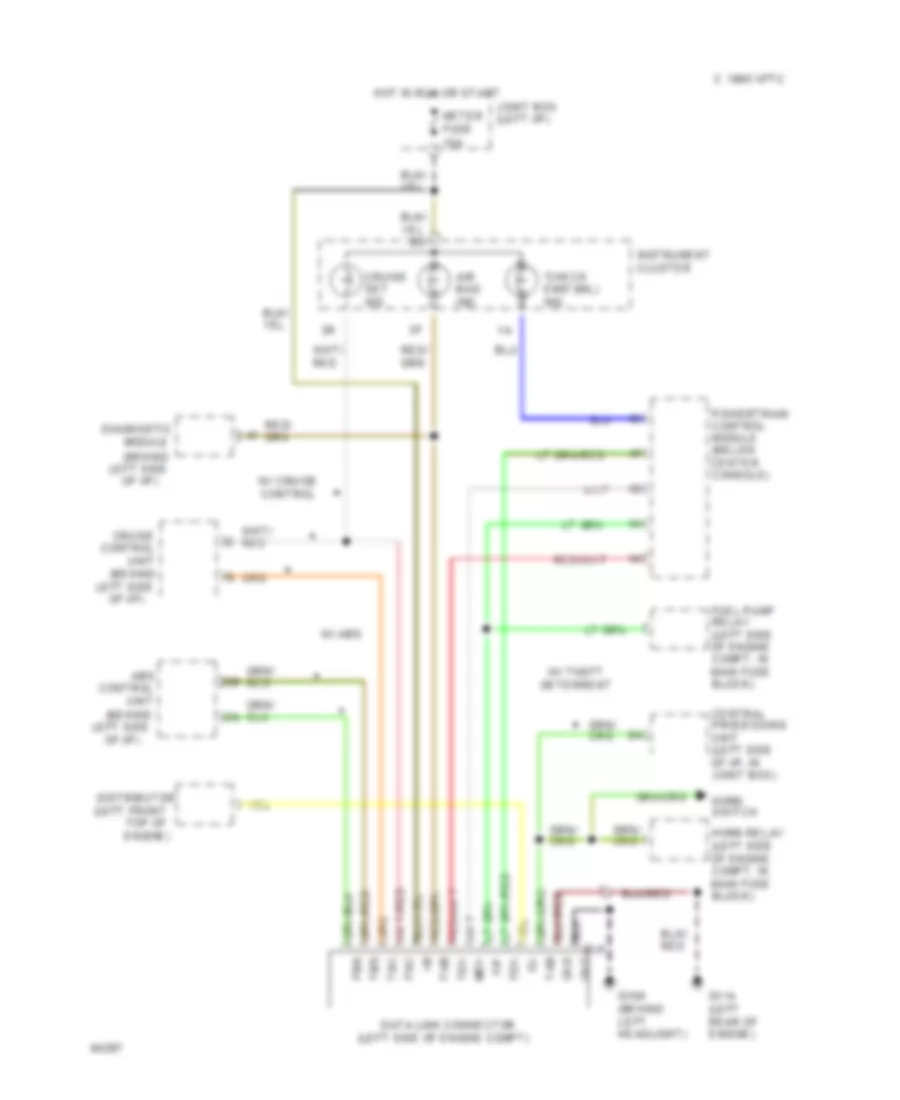 2.0L, Data Link Connector Wiring Diagram, MT for Mazda 626 LX 1994