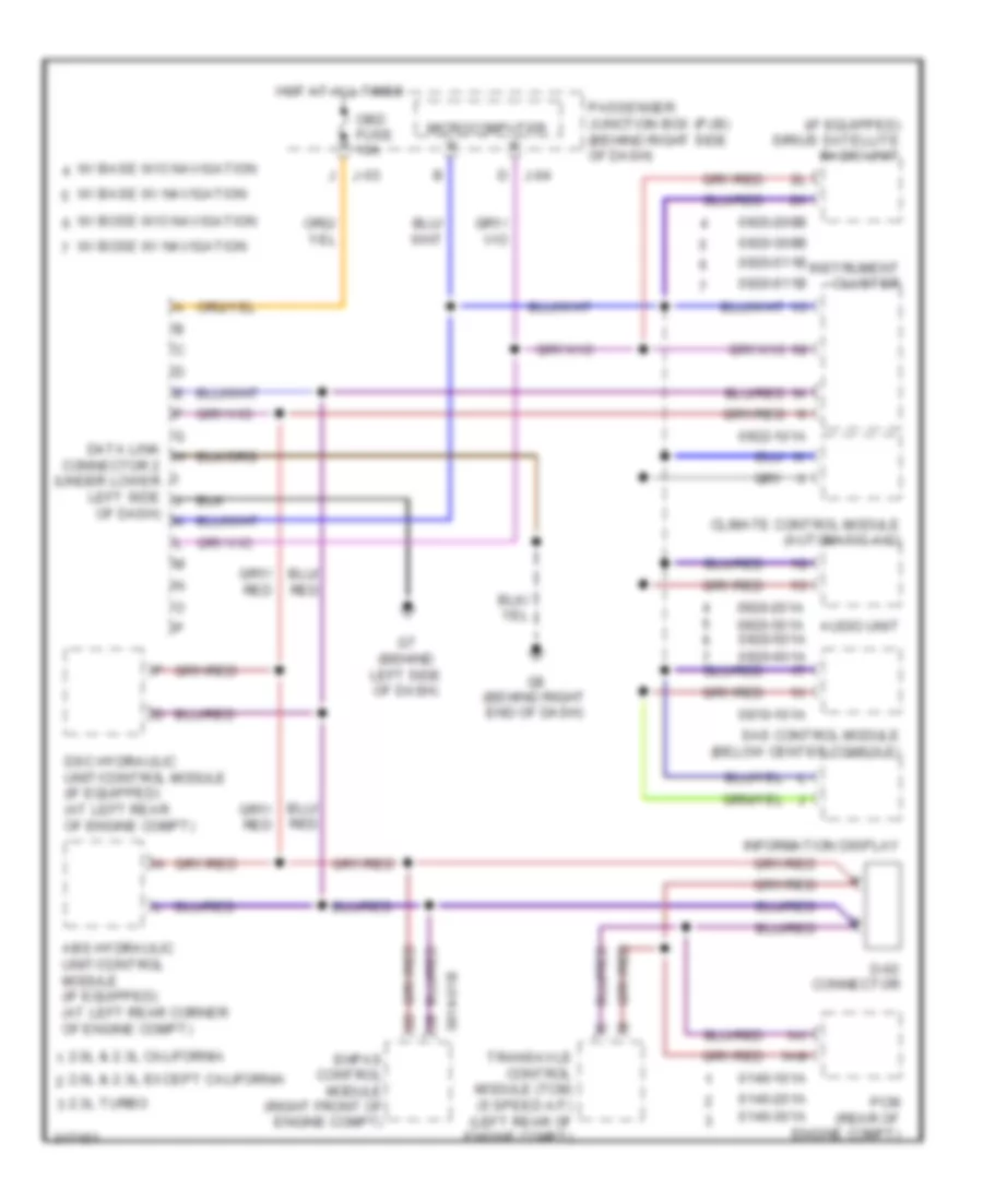 Computer Data Lines Wiring Diagram for Mazda 3 i Sport 2009