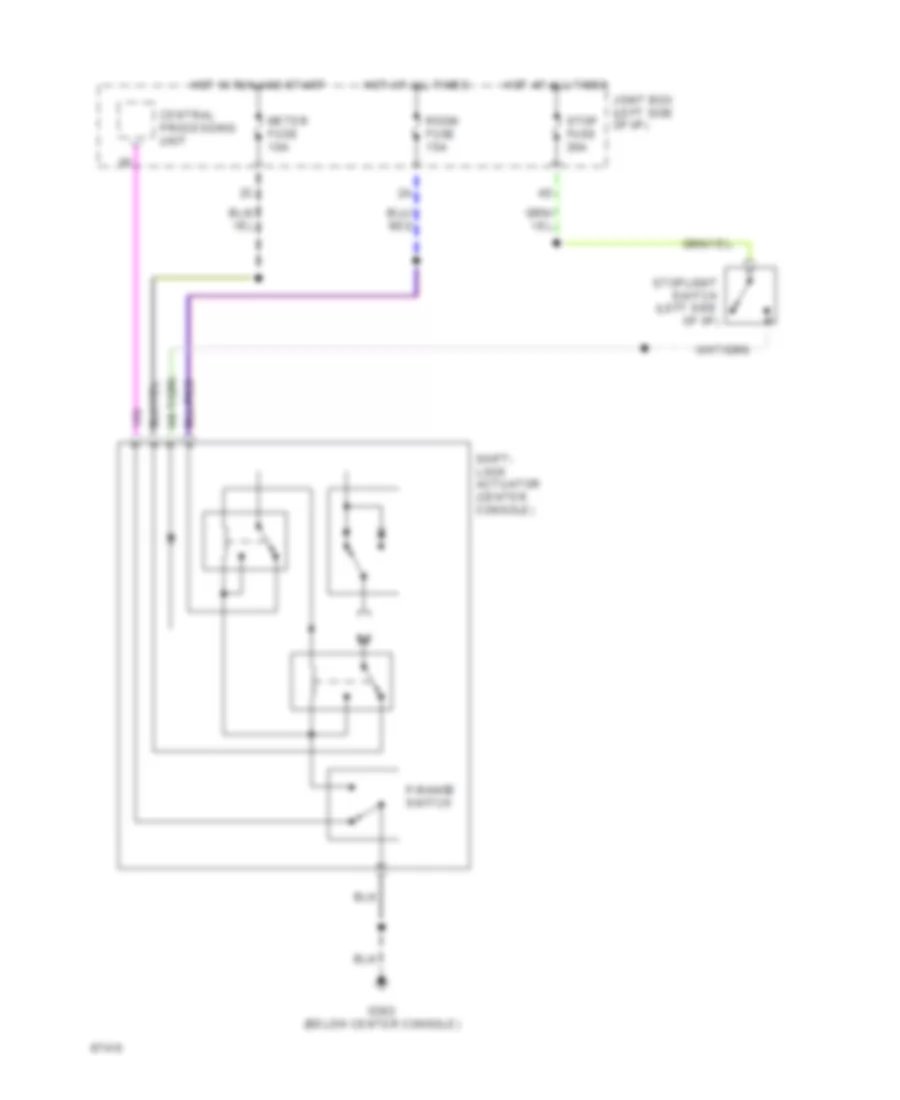 Shift Interlock Wiring Diagram for Mazda 929 1994