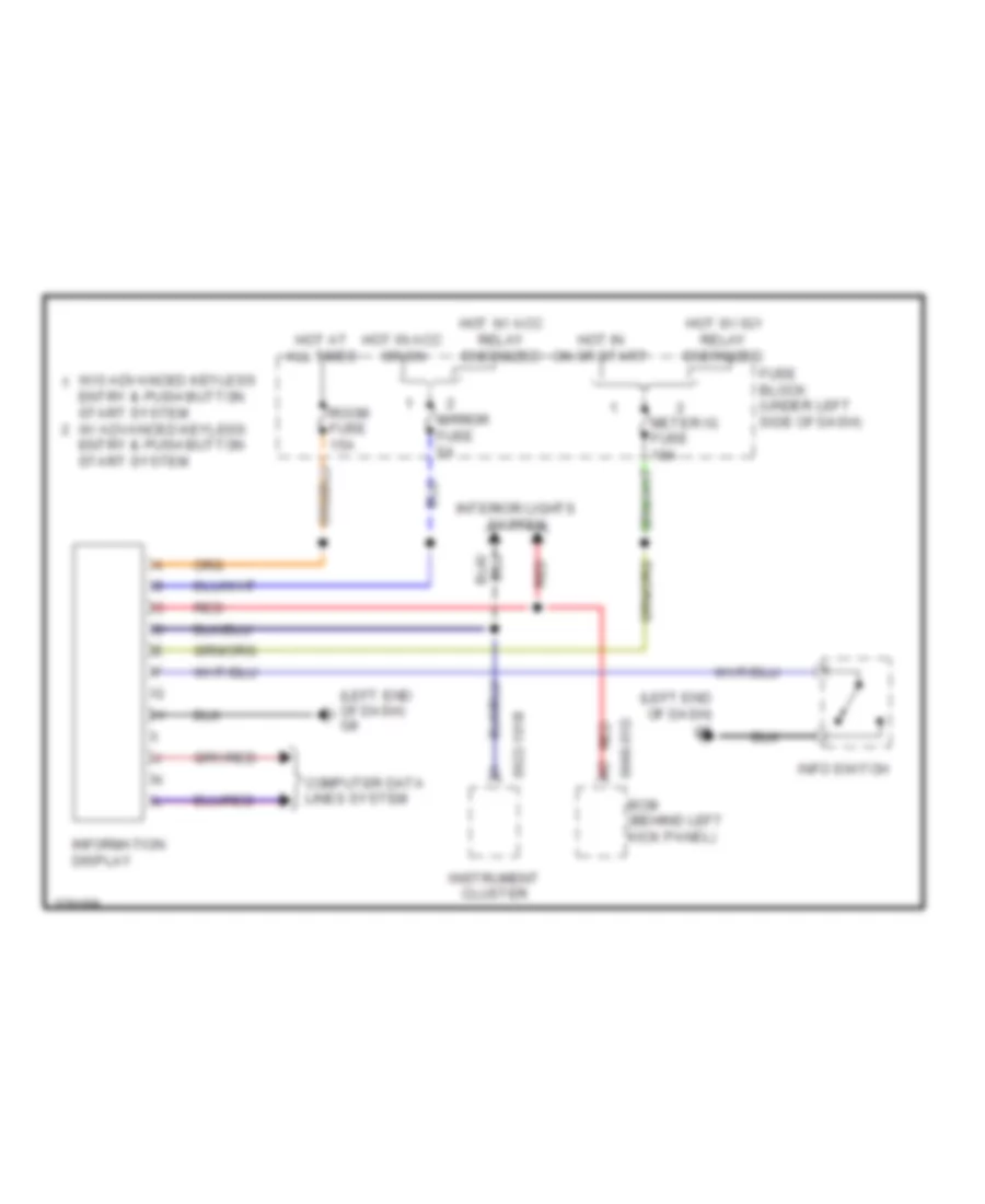 Multi Information System Wiring Diagram for Mazda 6 i Grand Touring 2013