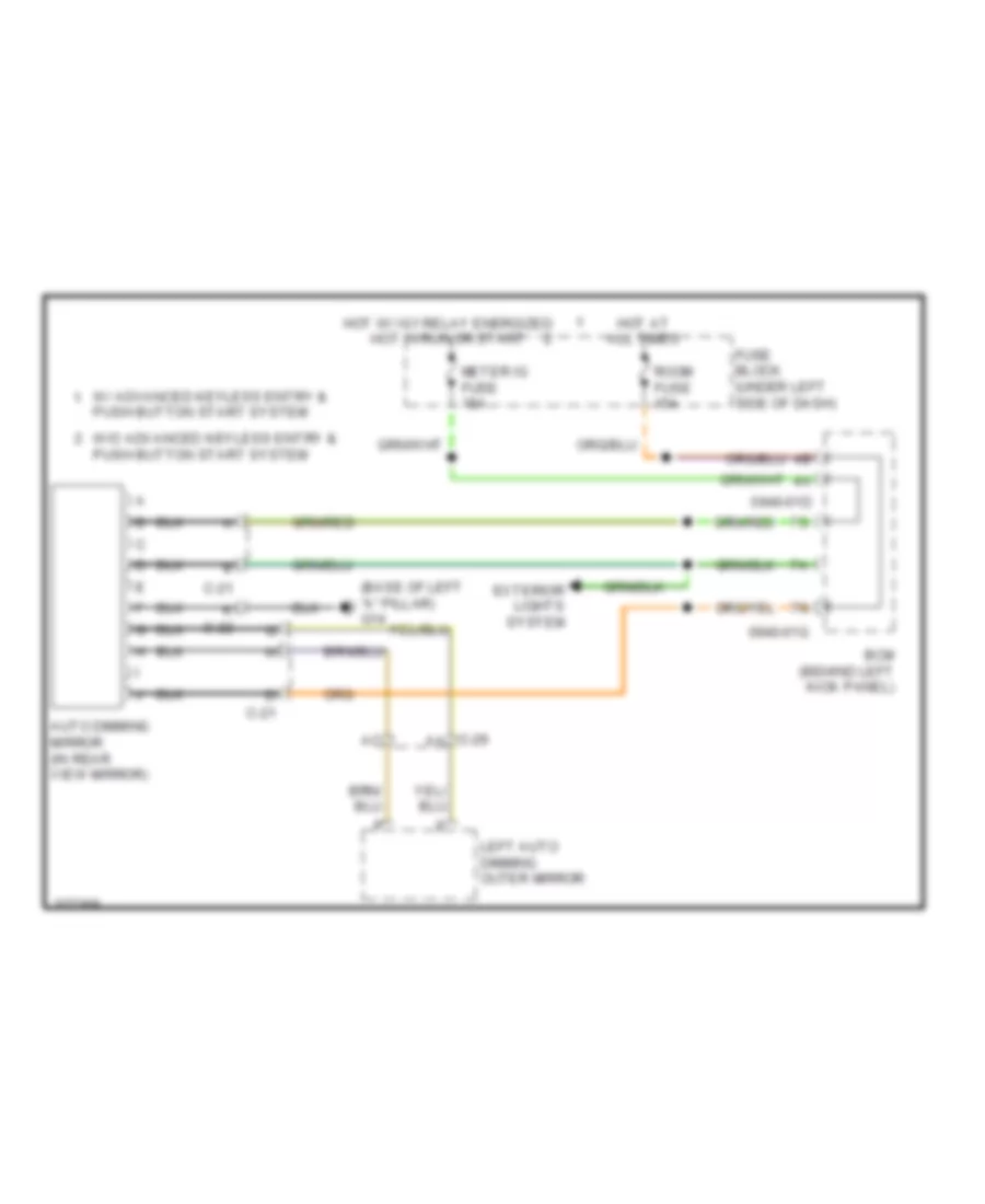 Auto Dimming Mirror Wiring Diagram with Auto Dimming Outer Mirror for Mazda 6 i Grand Touring 2013