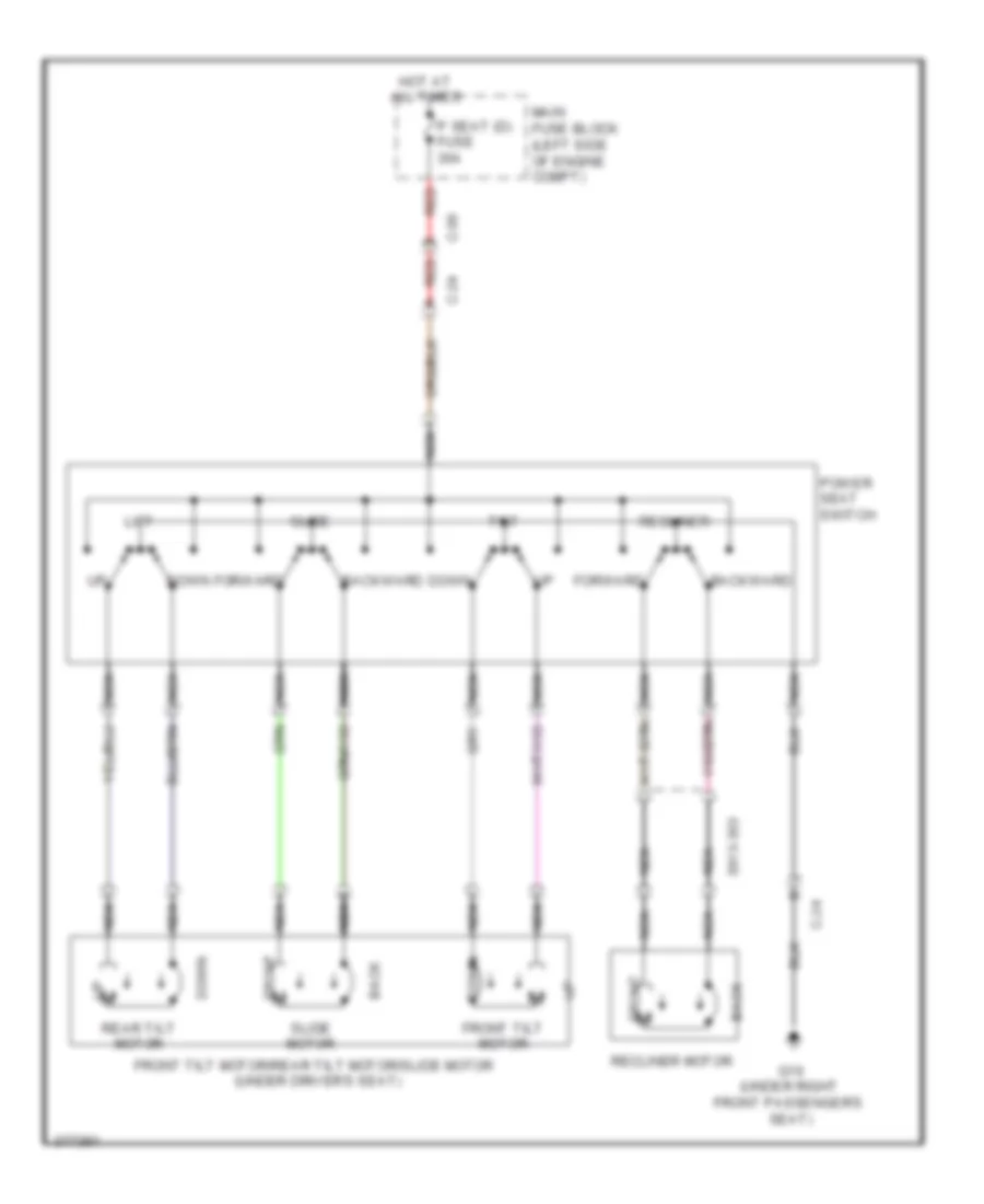 Driver Power Seat Wiring Diagram for Mazda 6 i Grand Touring 2013