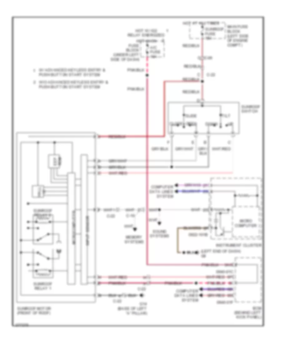 Power Top Sunroof Wiring Diagram for Mazda 6 i Grand Touring 2013