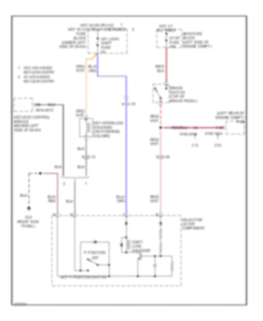 Shift Interlock Wiring Diagram for Mazda 6 i Grand Touring 2013