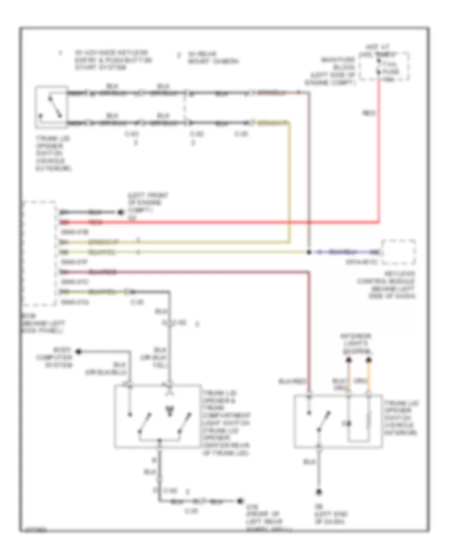 Trunk Release Wiring Diagram for Mazda 6 i Grand Touring 2013