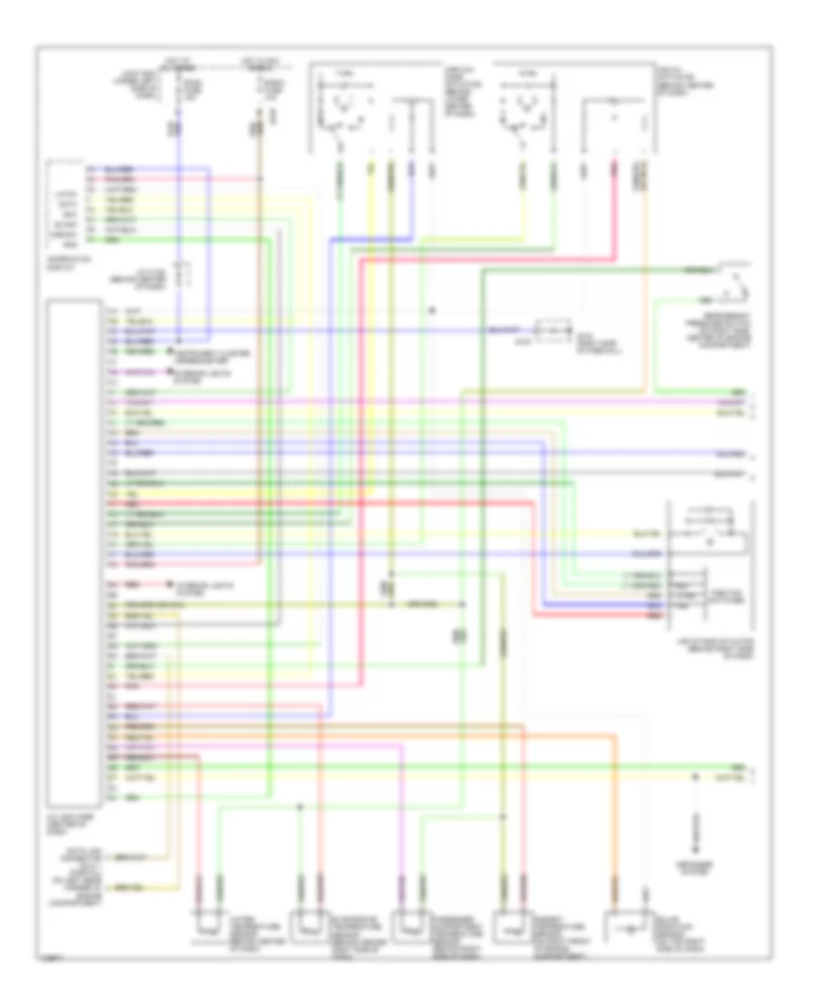 2.5L, Automatic AC Wiring Diagram (1 of 2) for Mazda Millenia 2000