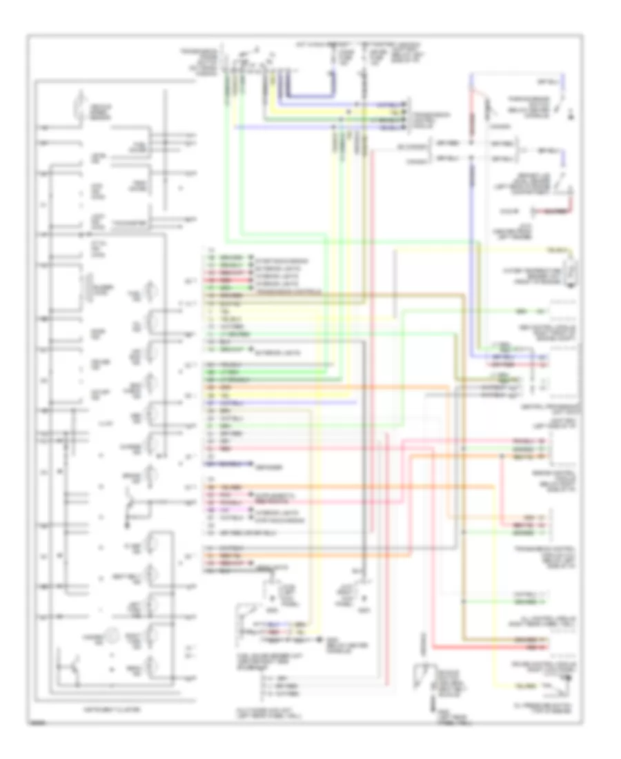 Instrument Cluster Wiring Diagram for Mazda MPV ES 1997