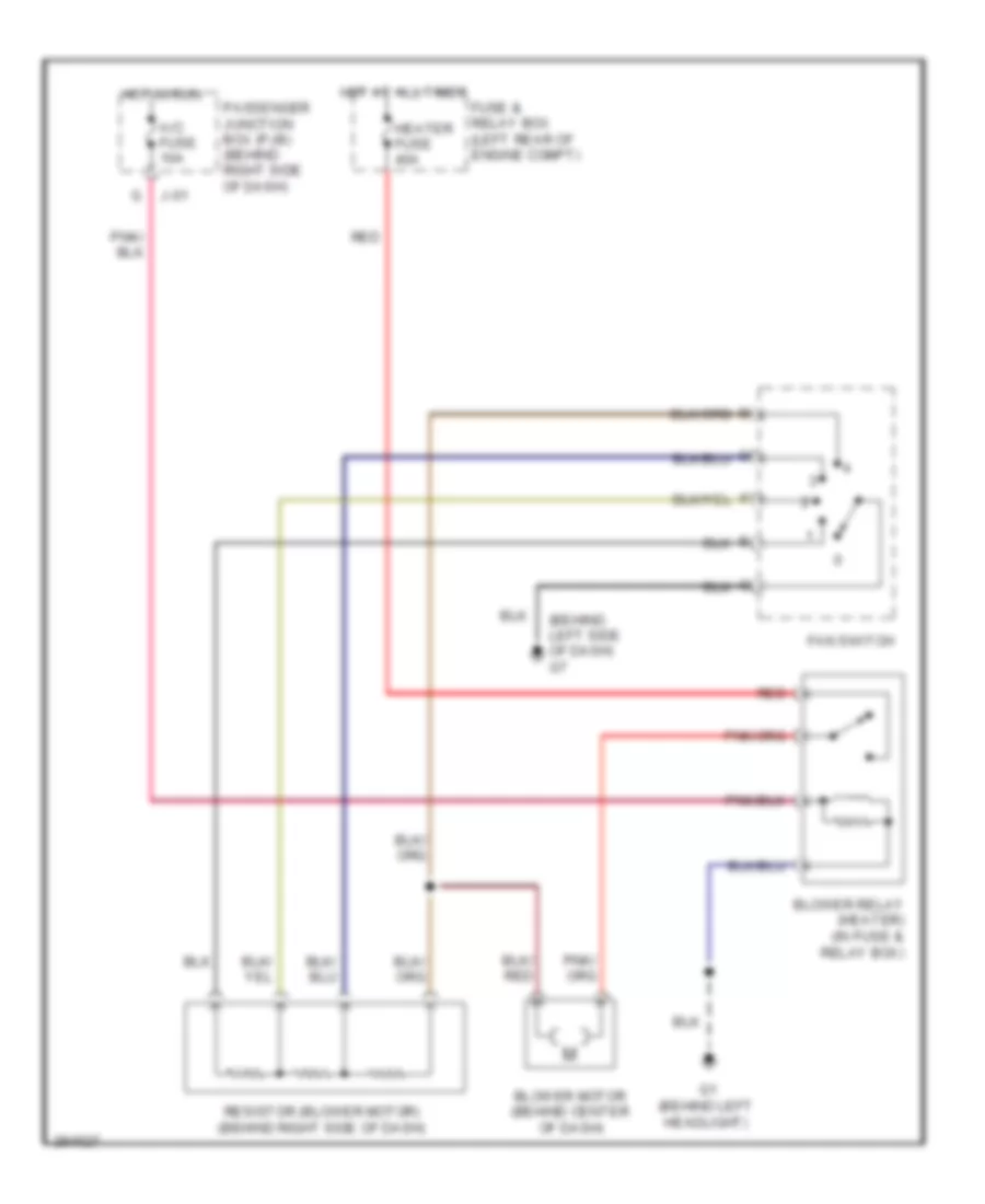Heater Wiring Diagram for Mazda 3 i Touring 2009